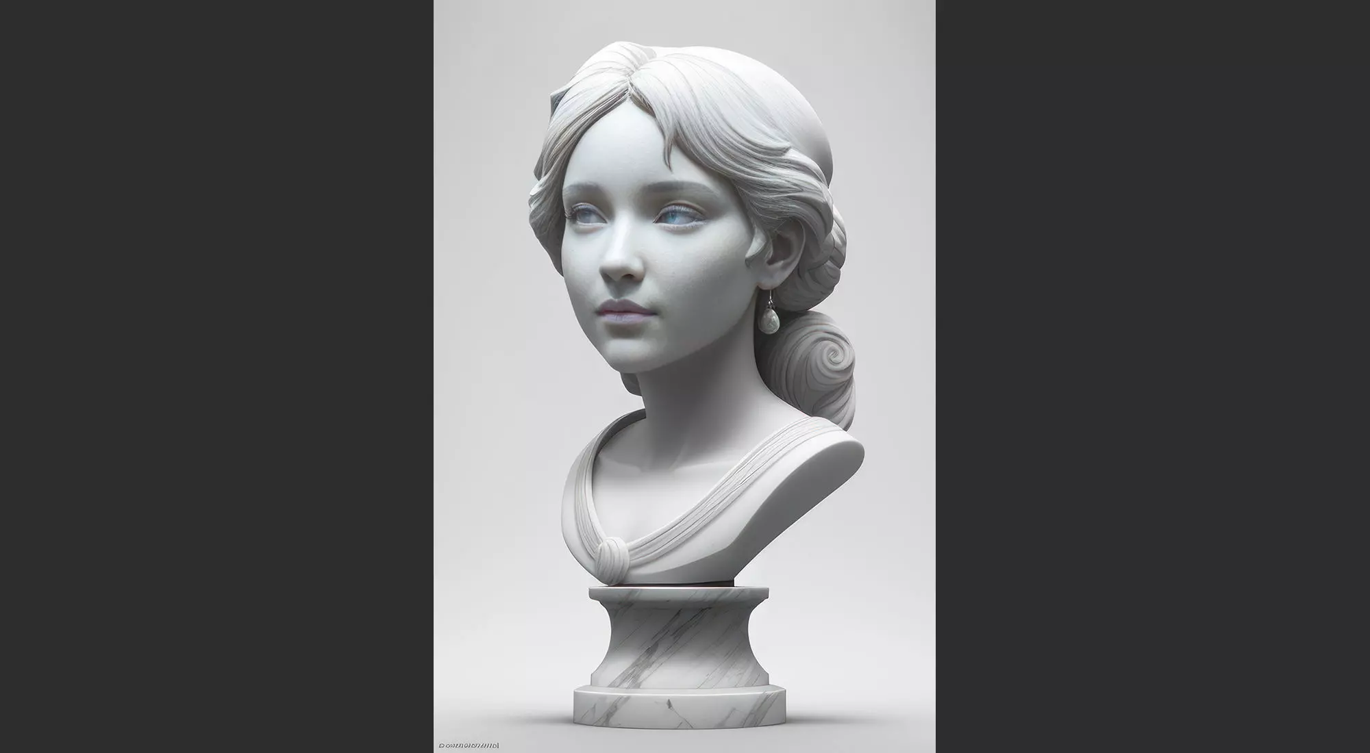 Digital sculpt Fantasy princess Bust Femalecharacter 2416 3D print model