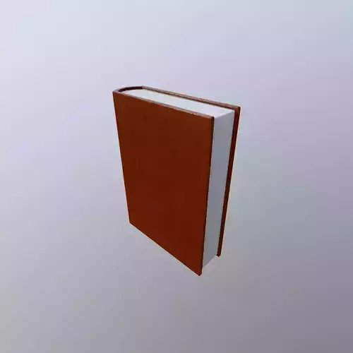 Brown Hardcover Book 3D Model Detailed Closed Book Asset