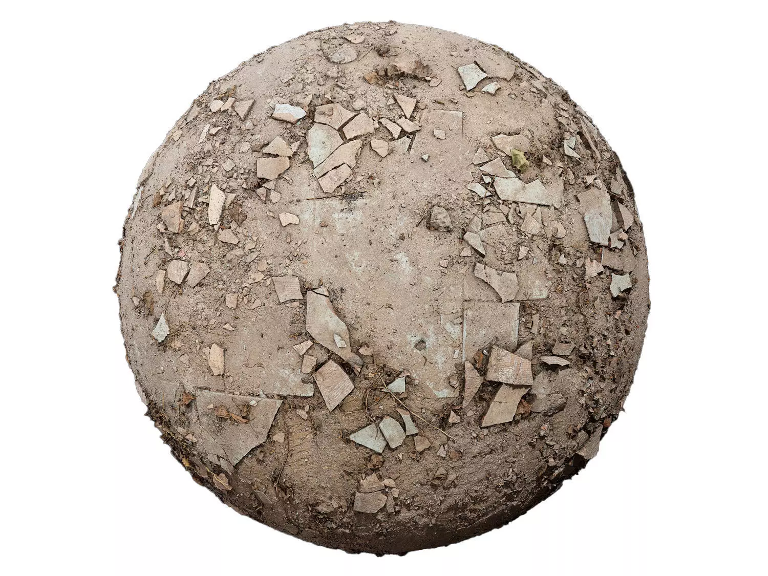 Broken Tile Ground PBR Texture