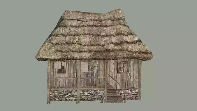 Wooden Hut A Low-Poly 3D Model Low-poly 3D model 4