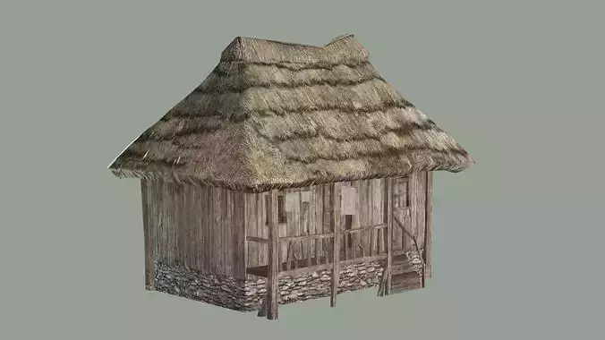 Wooden Hut A Low-Poly 3D Model Low-poly 3D model 5