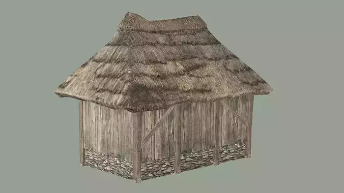 Wooden Hut A Low-Poly 3D Model Low-poly 3D model 7