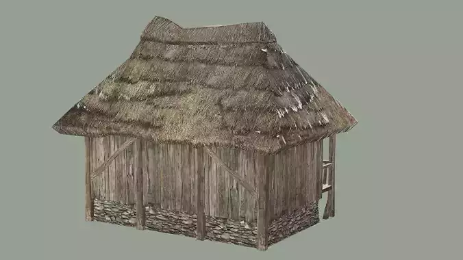 Wooden Hut A Low-Poly 3D Model Low-poly 3D model 6