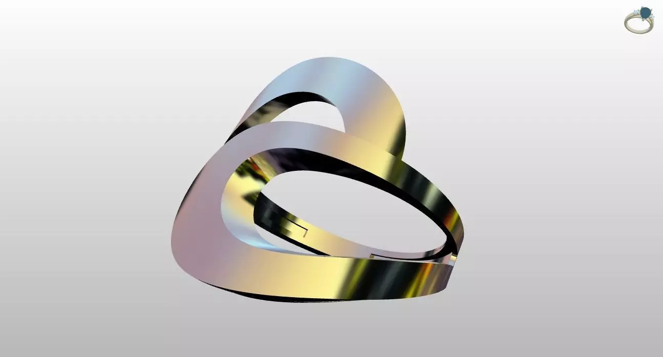 Modern Sculptural Adjustable Ring 3DM STL 3D print model