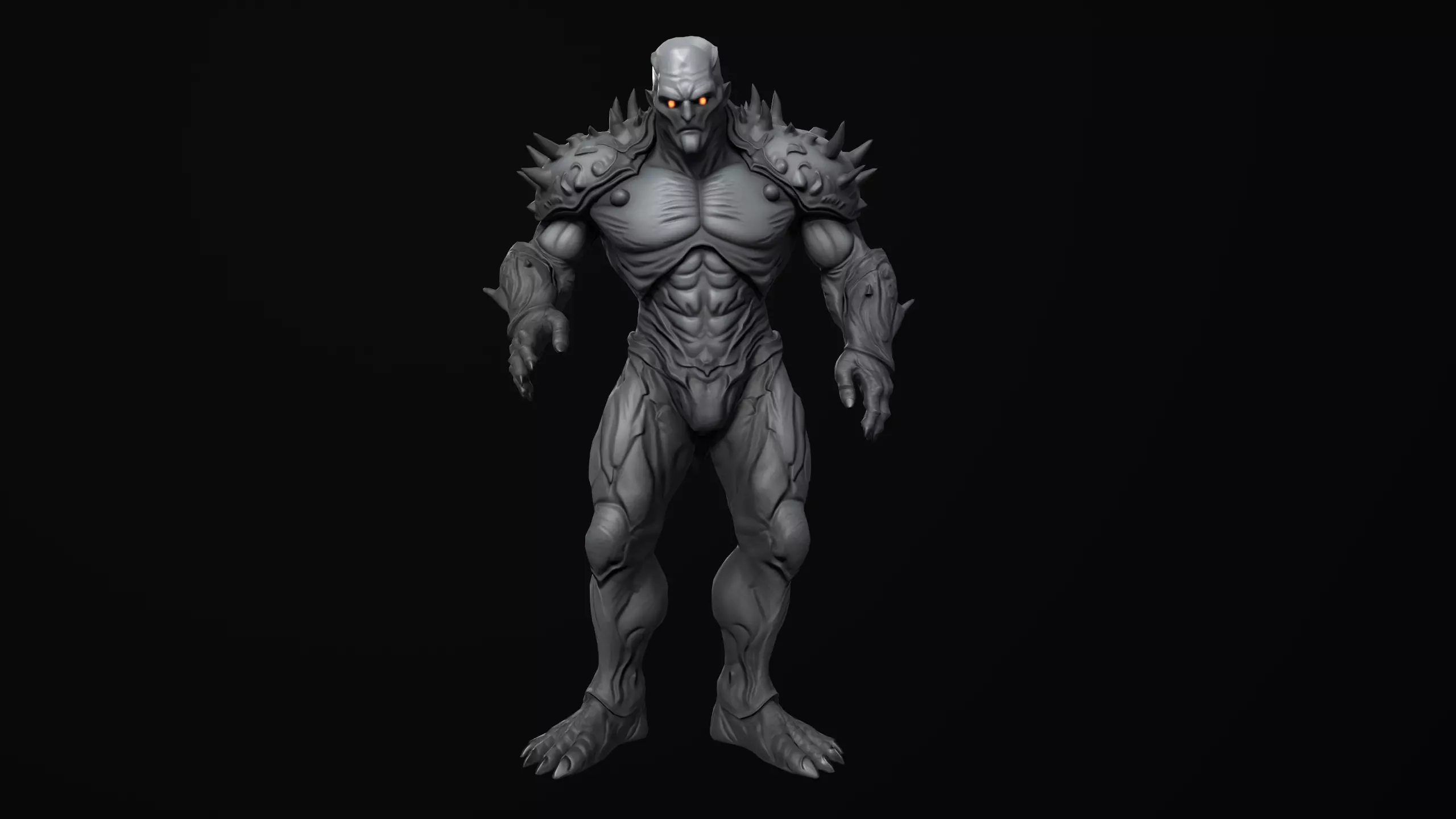 Alien Brute Sci-Fi Creature Rigged Low-poly 3D model