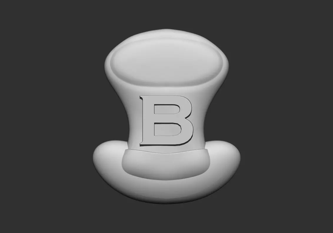 B Word Charm v6 3D Printable Model 3D print model