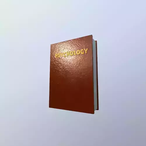 Psychology Hardcover Book Embossed Academic Book Asset