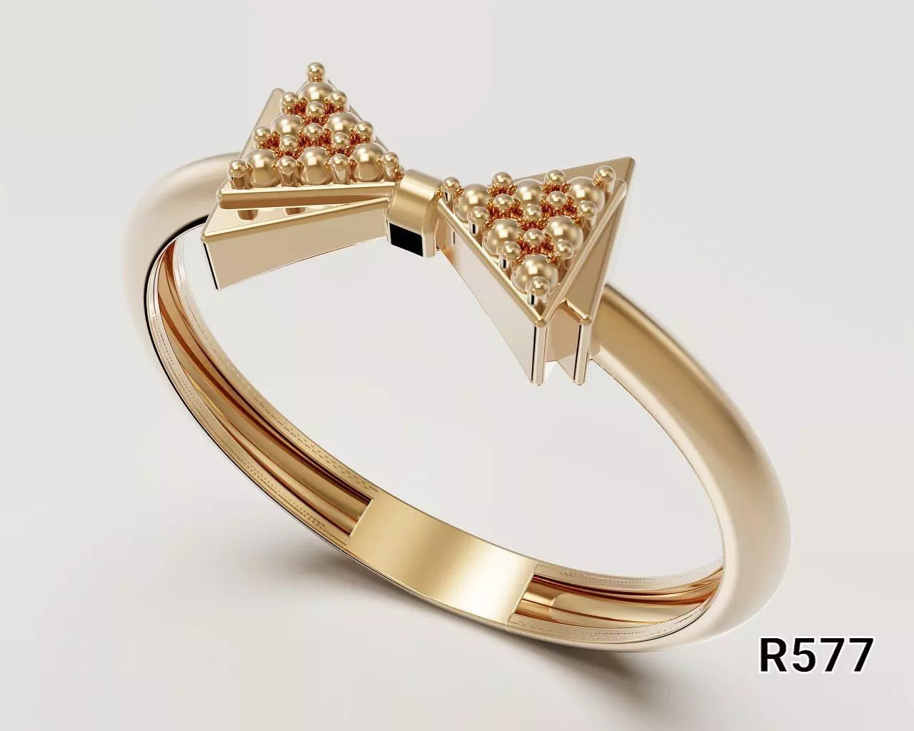 Bow tie ring 3D print model