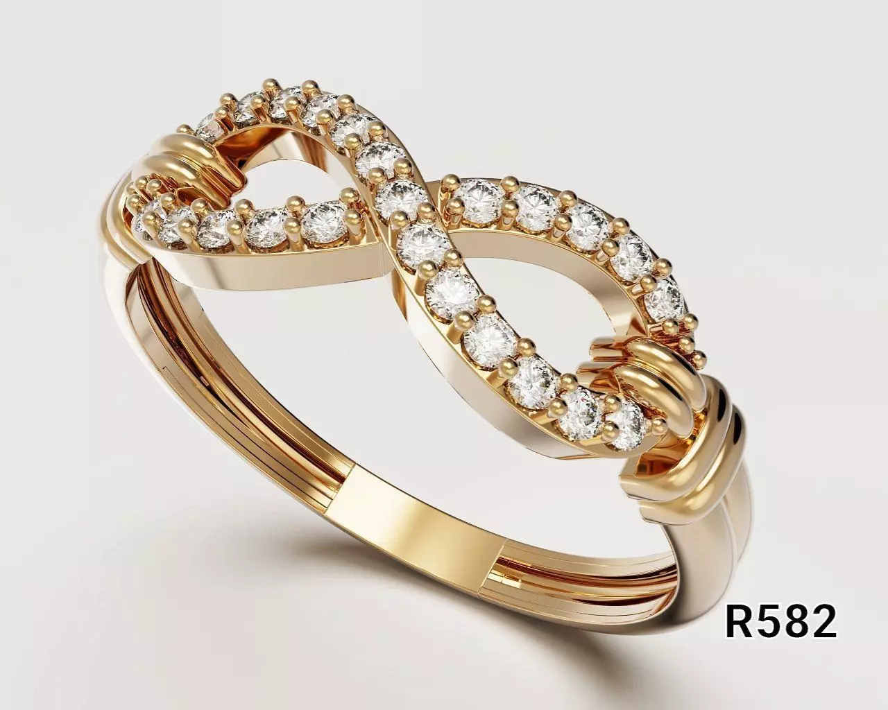 Interlinked Flow Ring 3D print model