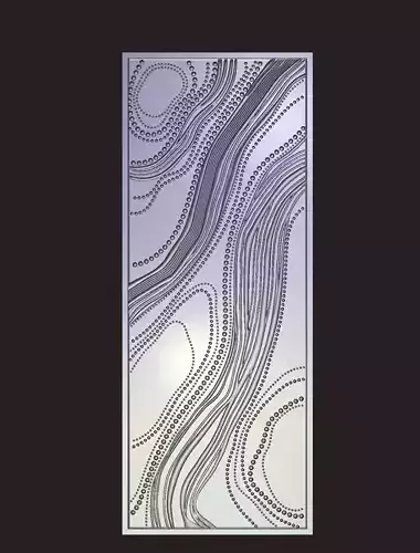Abstract Wave Panel for CNC 3d ArtCAM Ready Model 3D model