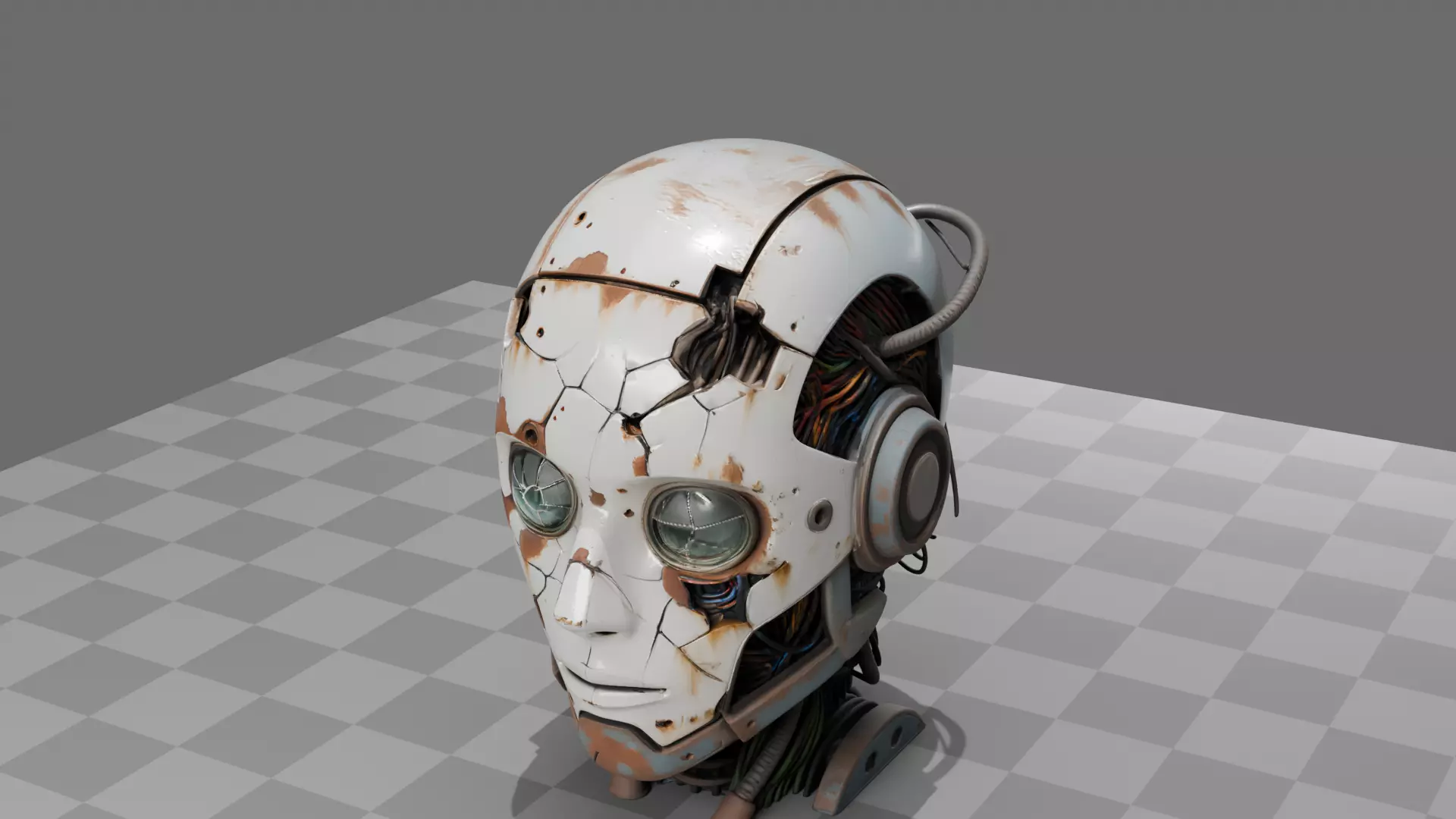 Abandoned Robot Head 3D model