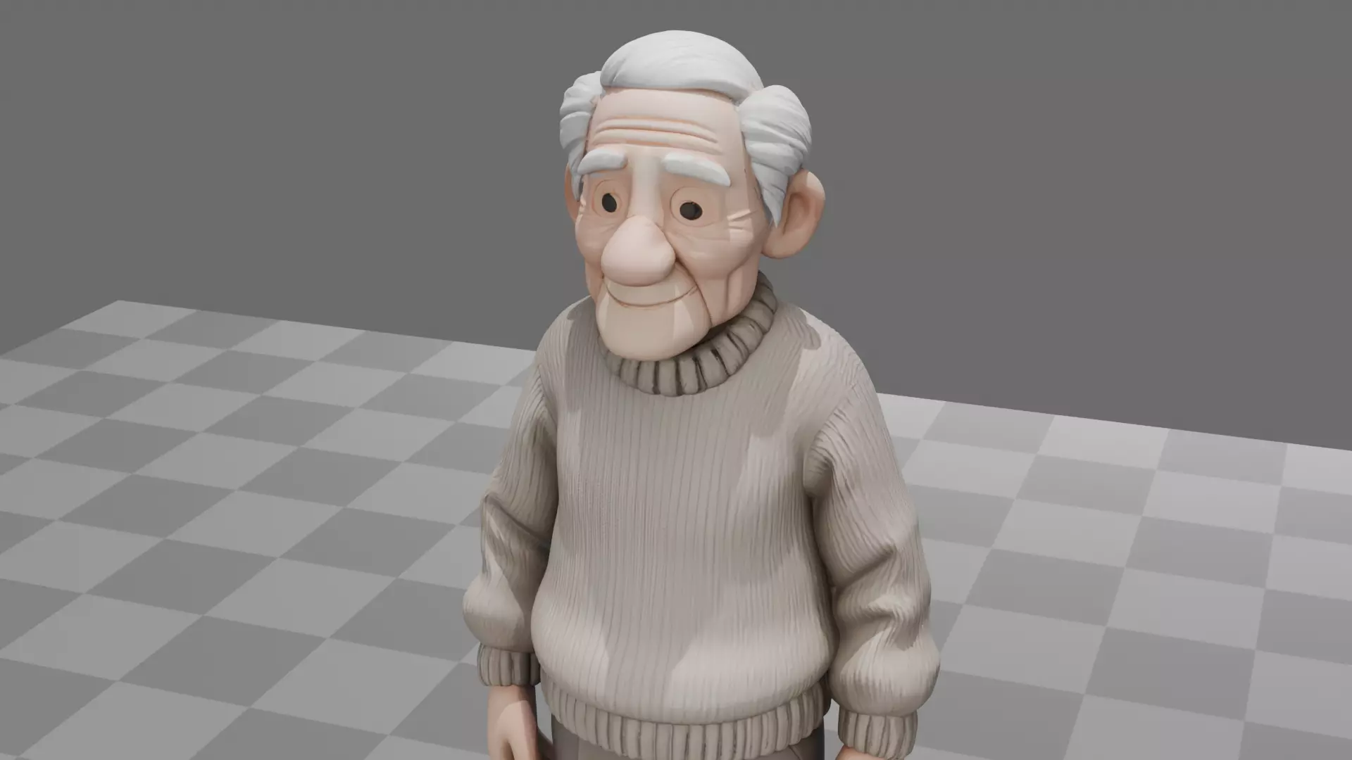 Elderly Male Character 3D model