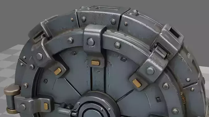 Futuristic Underground Hatch 3D model