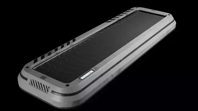 Sci Fi Wall Vent MK1 Low-poly 3D model