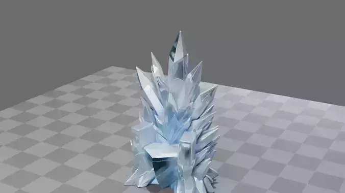 Fantasy Ice Crystal Throne 3D model