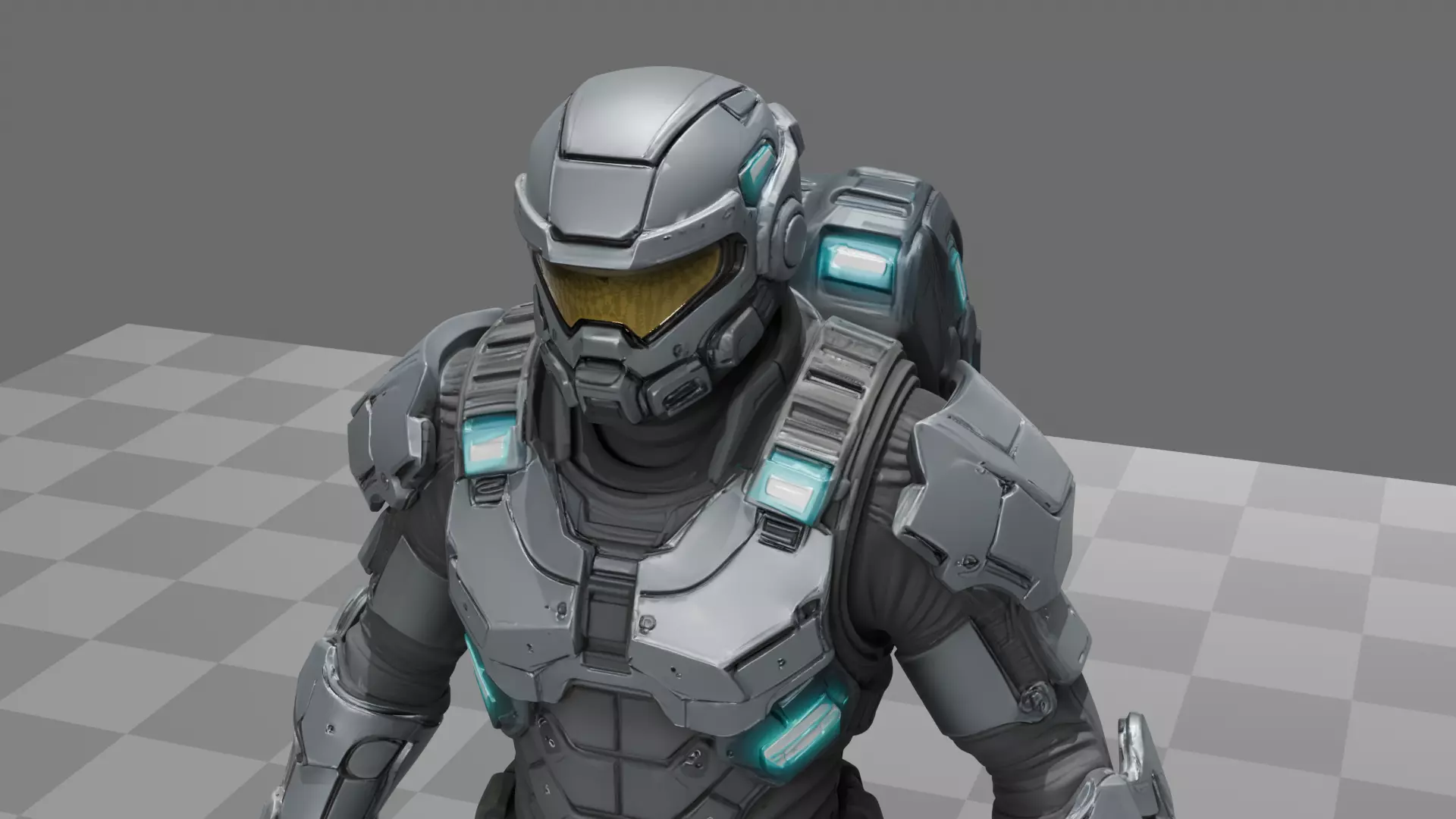 Sci-Fi Space Marine 3D model