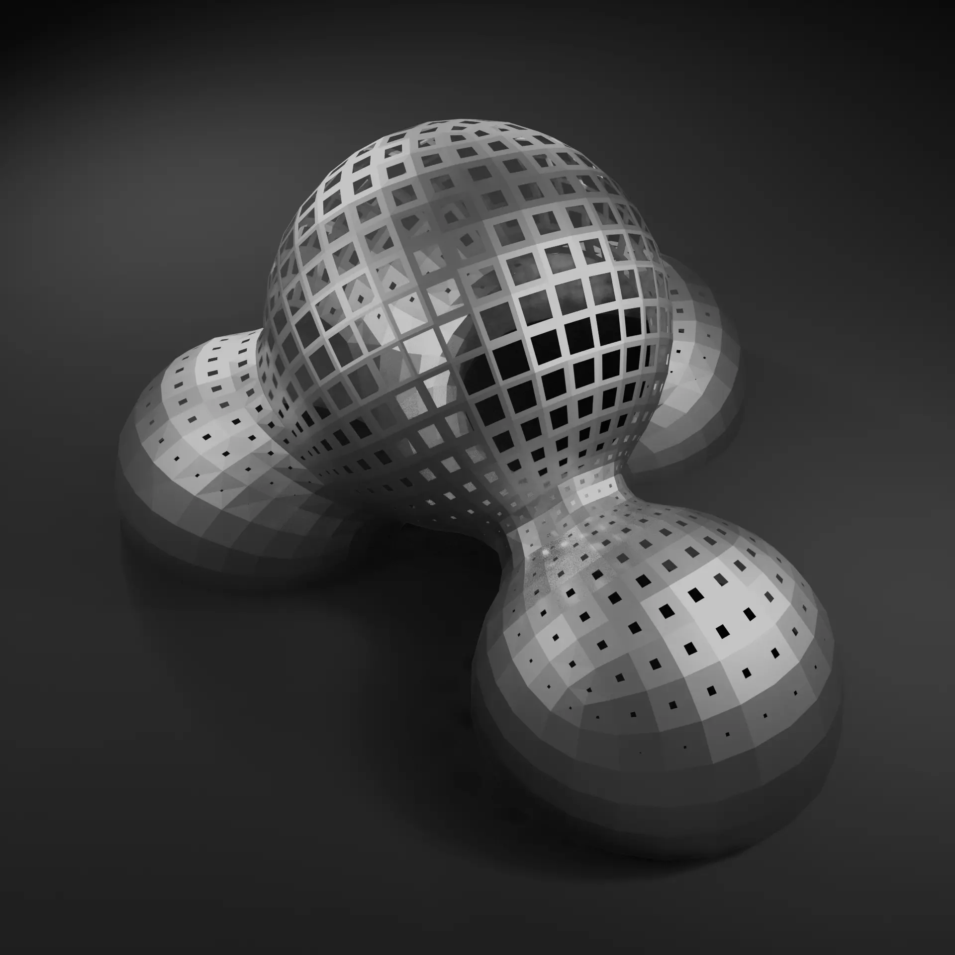 Simple Universal Organic Blob Sculpture low-poly 3d model Low-poly 3D model