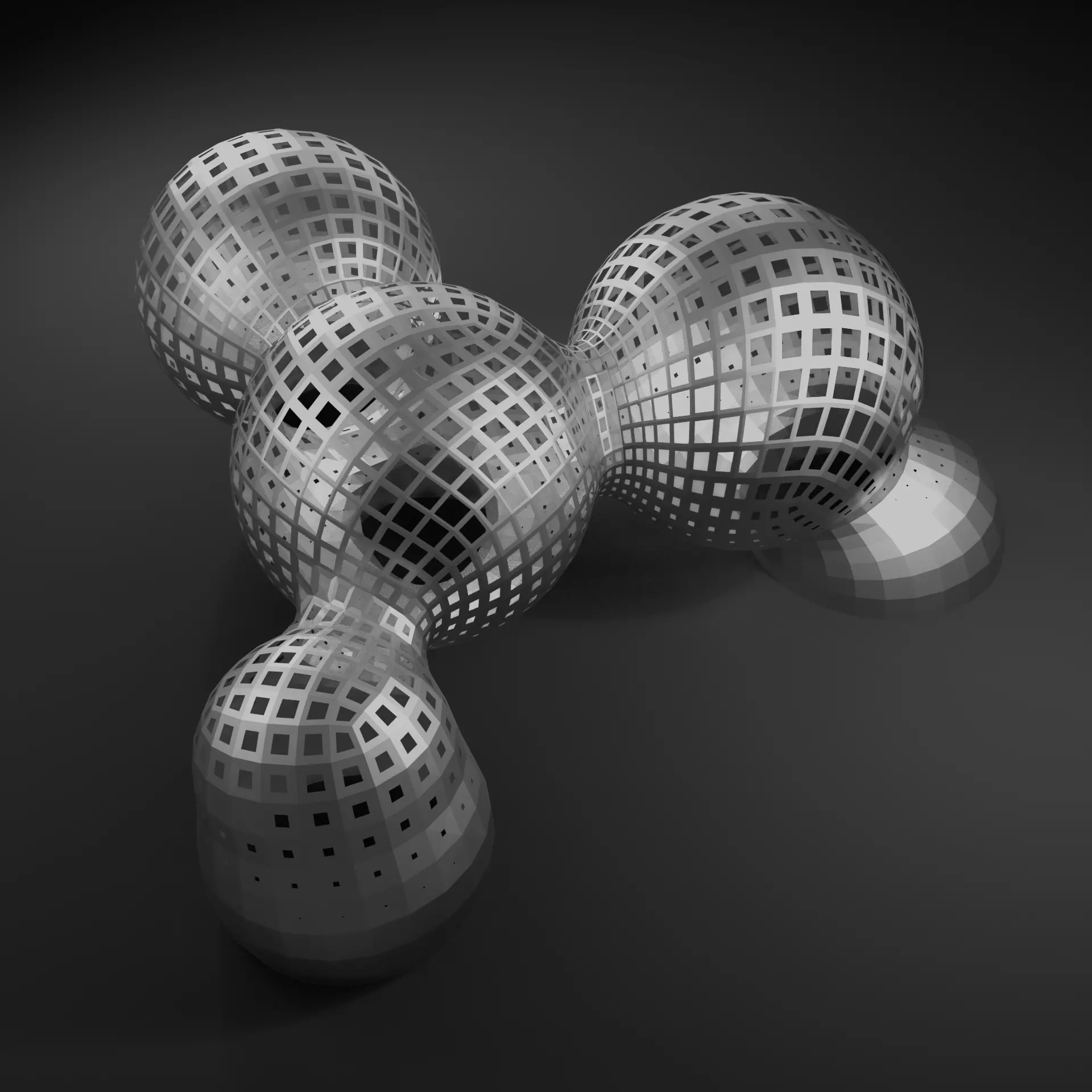Simple Universal Organic Blob Sculpture Low-poly 3D Low-poly 3D model