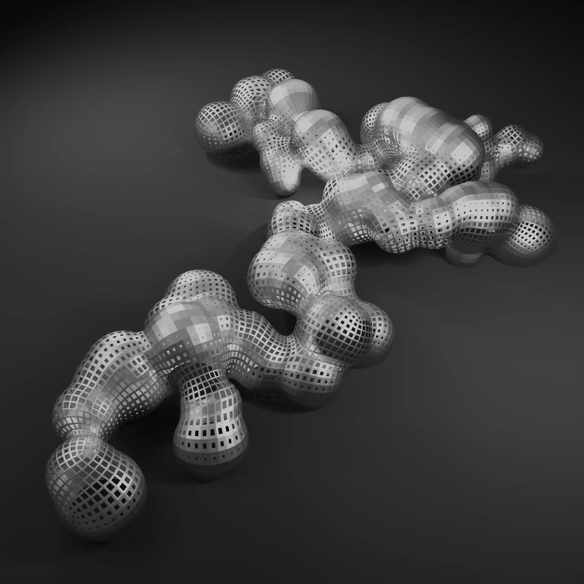 Simple Universal Organic Blob Sculpture Low-poly 3D Low-poly 3D model
