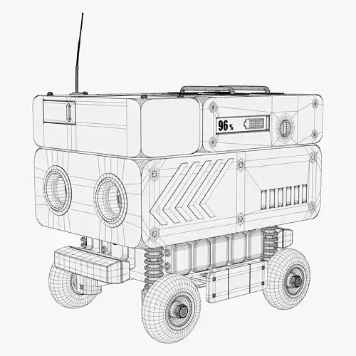 Autonomous Delivery Robot M1 3D model 7