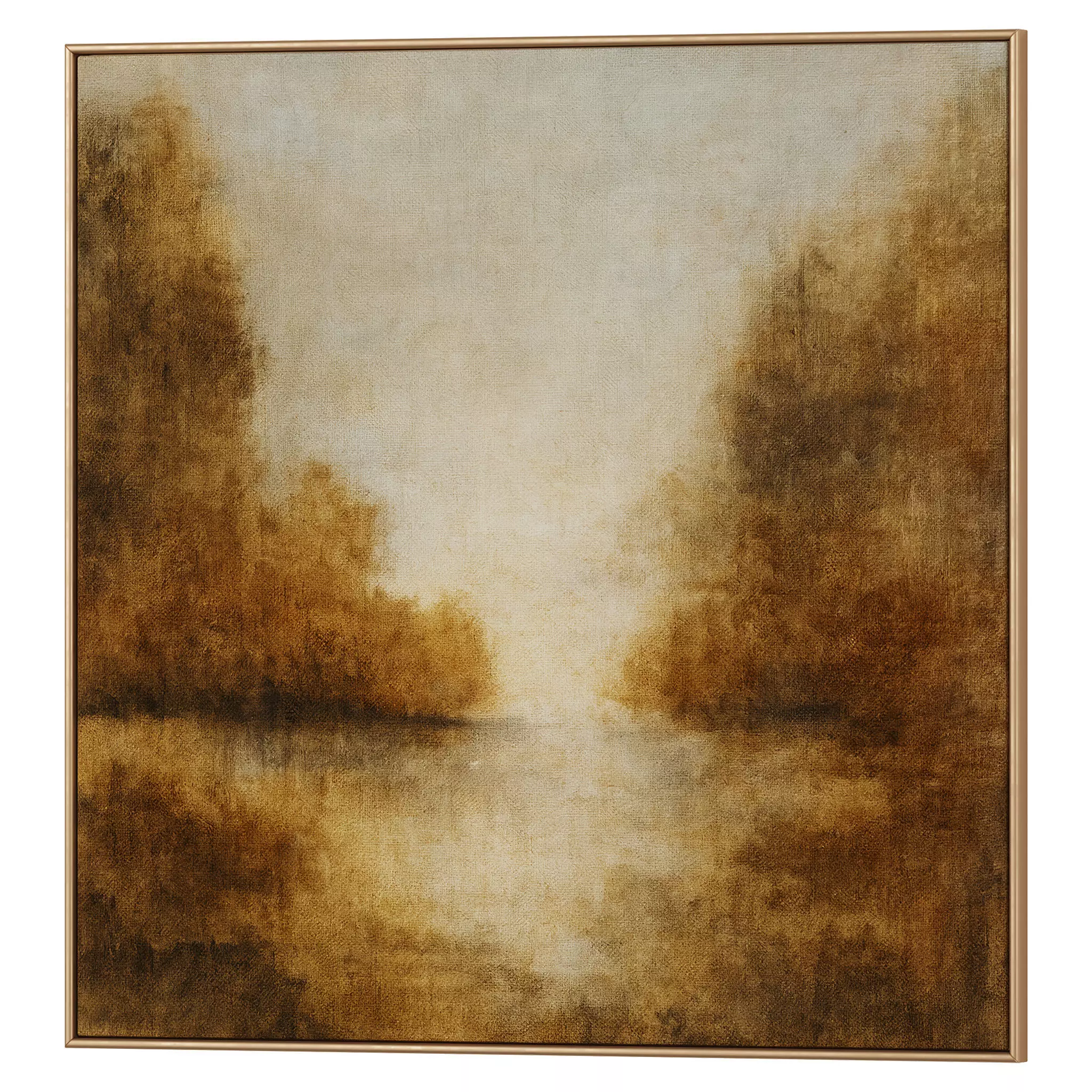 Set of 3 Abstract Paintings in Frames - Different Sizes 3D model