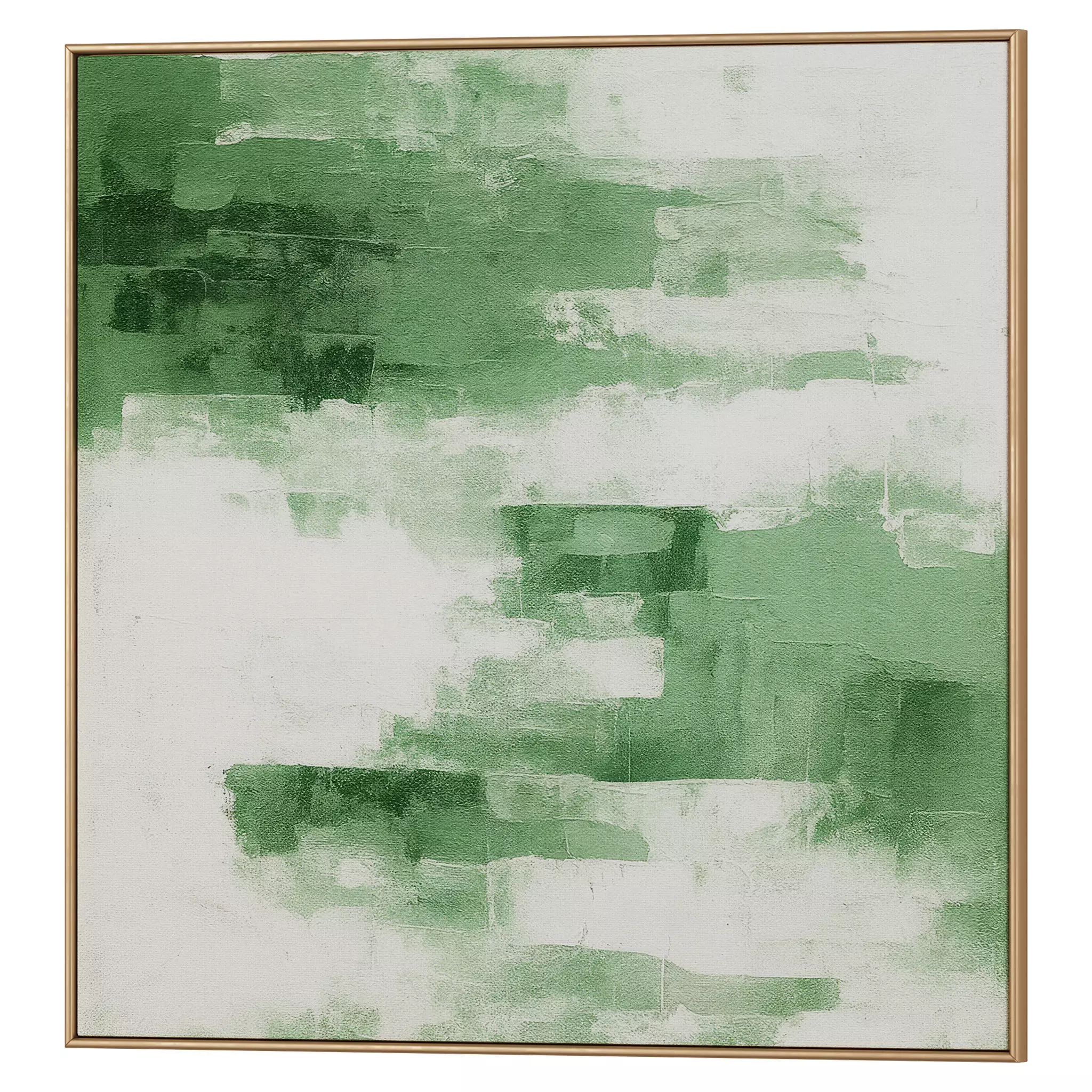 Set of 3 Abstract Paintings in Frames - Different Sizes 3D model