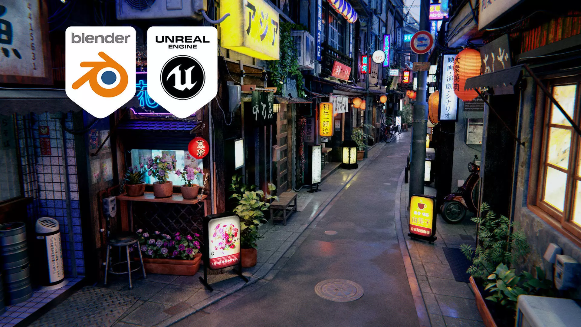 Japanese City Streets Pack Low-poly 3D model