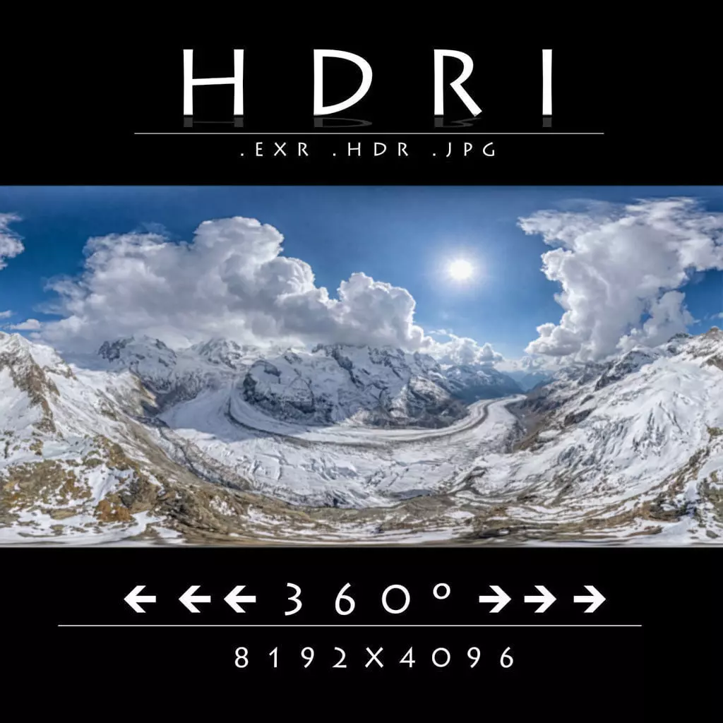 Aletsch Glacier Ultra-Realistic HDRI 8K 3D model