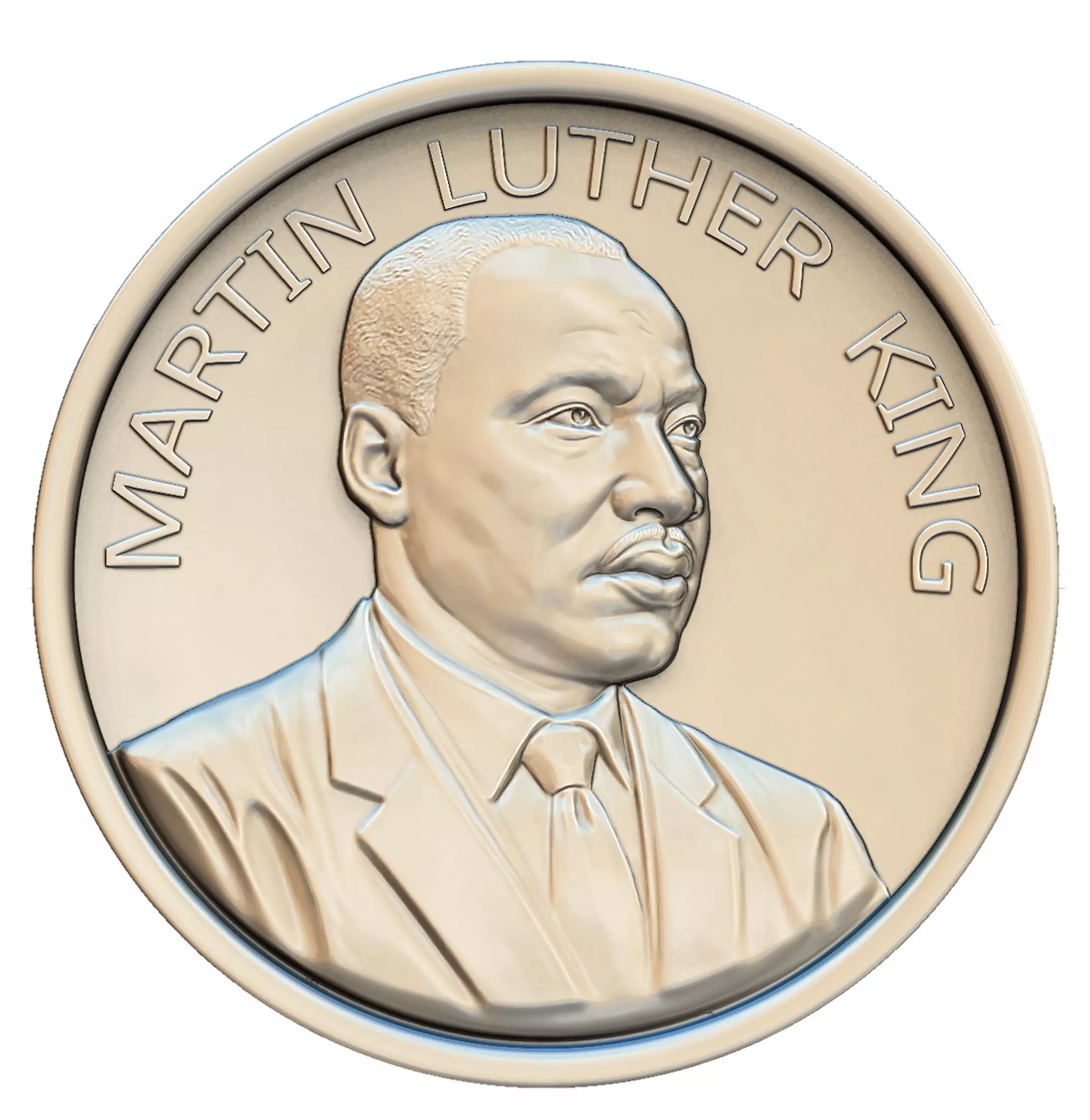 MARTIN LUTHER KING MEDALLION 3D print model