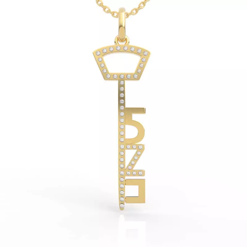 Powerful 520 Key Pendant Jewelry CAD Model 3D print model