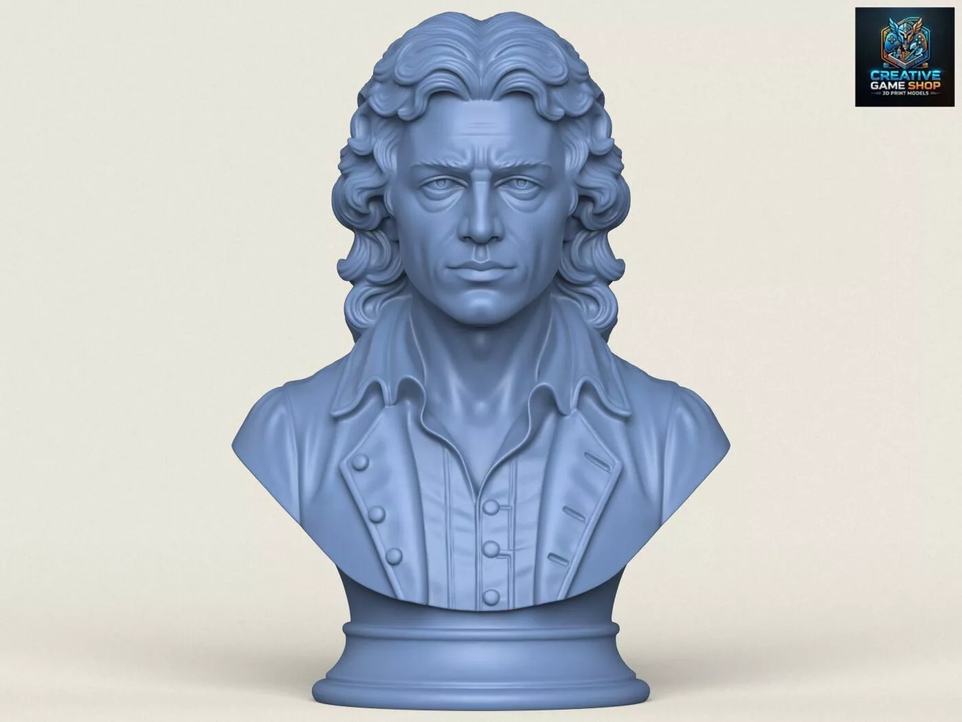 Sir Isaac Newton Bust 3D print model