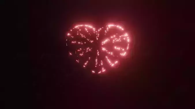 3D Animated Heart Shaped Firework