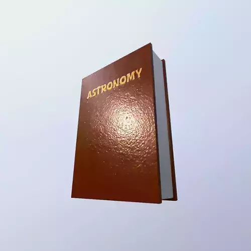 Astronomy Hardcover Book Embossed Academic Textbook Asset