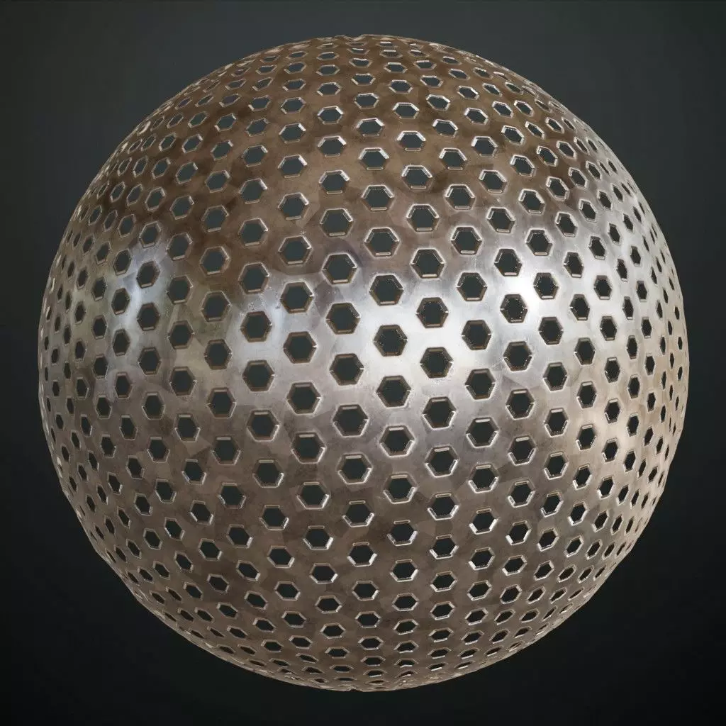 Shiny Metal Pattern PBR Seamless Texture