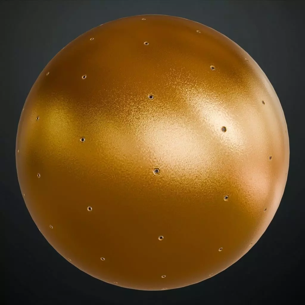 Shiny Golden Metal Grill PBR Seamless Texture