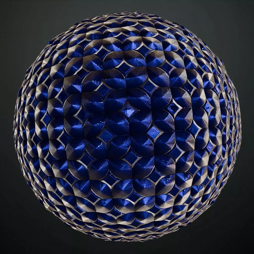 Shiny Blue Metal Sci-Fi PBR Seamless Texture