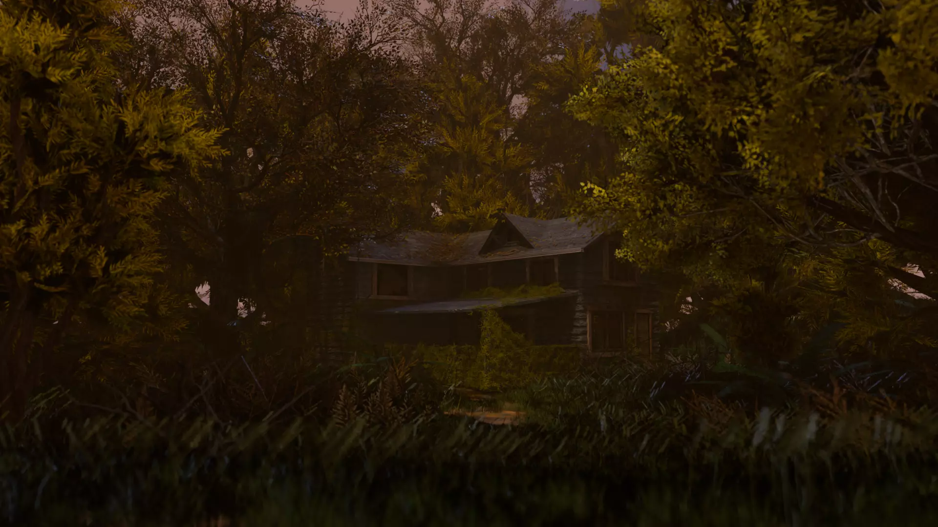 Abandoned house in the forest 3D model