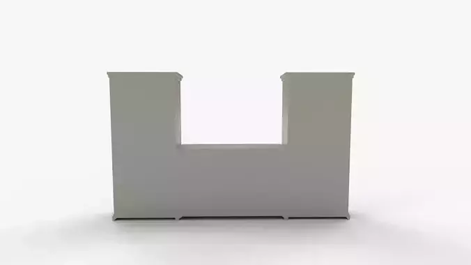 Cameo 3-Piece Entertainment Center with Storage Bookcases 3D model 4
