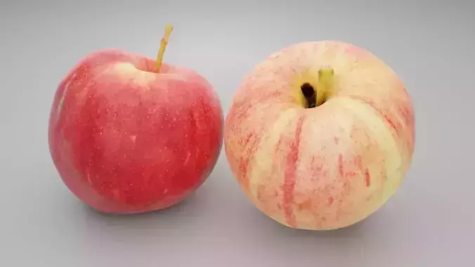 Realistic Red Apple 3D Model Blender Cycles Render 3D model