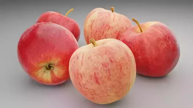 Realistic Red Apple 3D Model  Blender Cycles Render  3D model 2