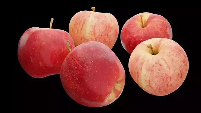 Realistic Red Apple 3D Model  Blender Cycles Render  3D model 4