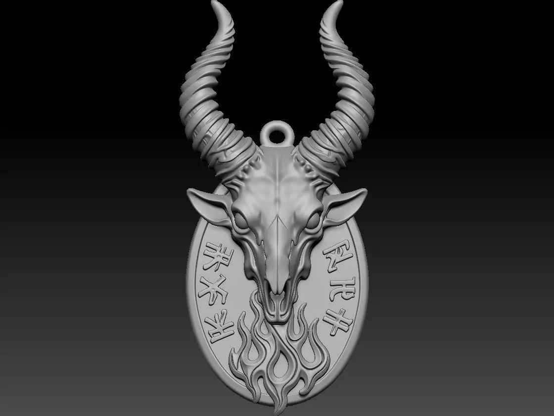 Satanic Ritual Pendant 3D print model