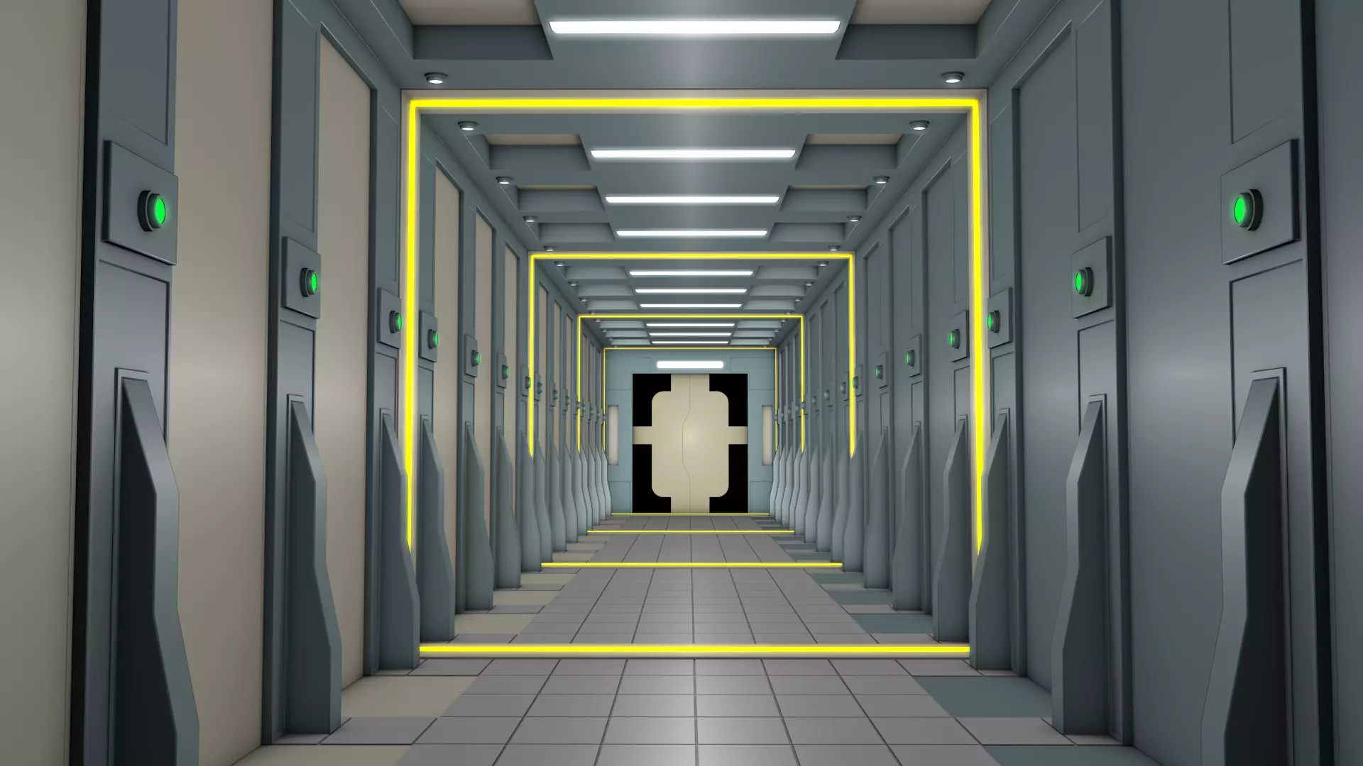 Sci Fi Corridor Laboratory 3D model