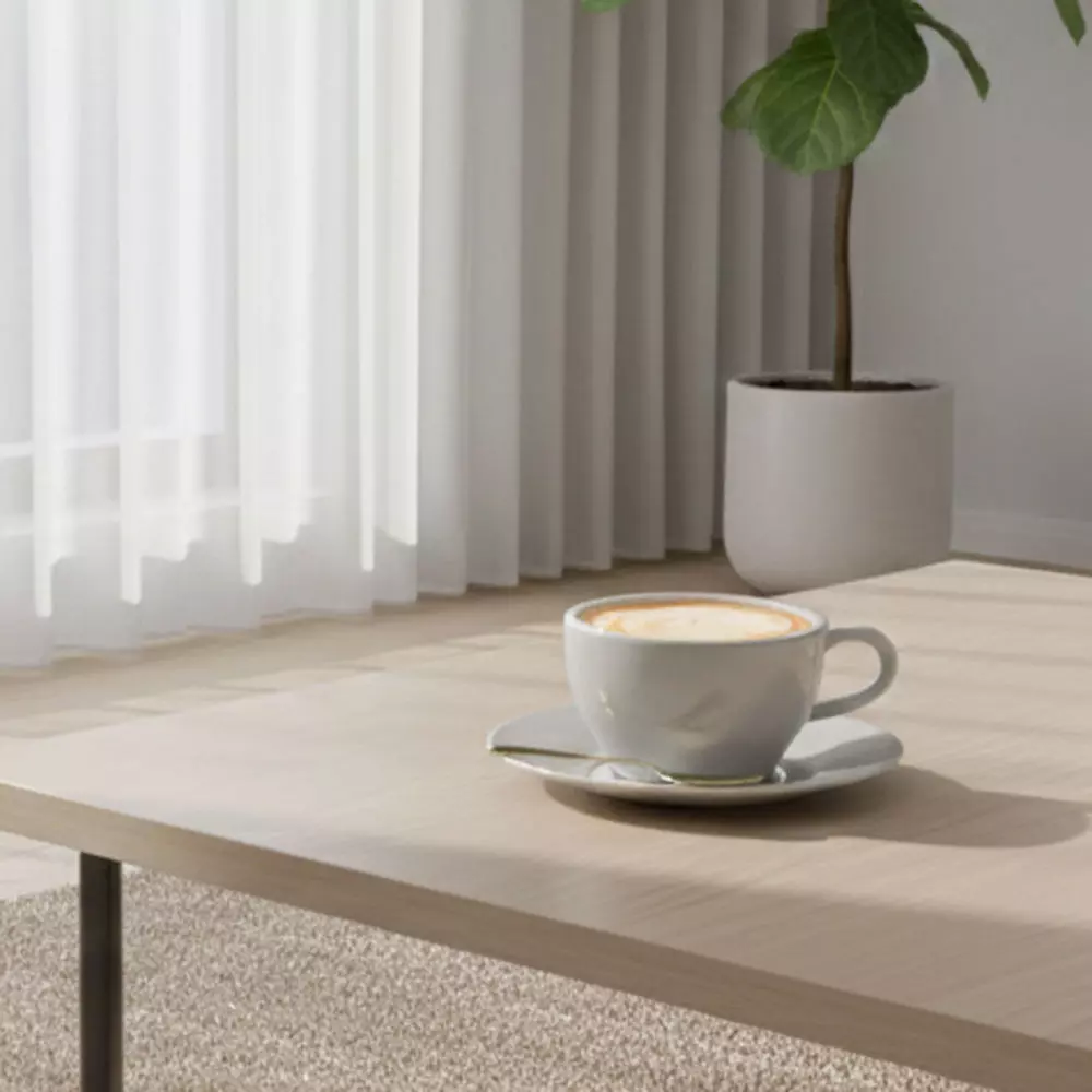 K PBR Realistic Coffee Cup Saucer - ArchViz Interior Prop 3D model