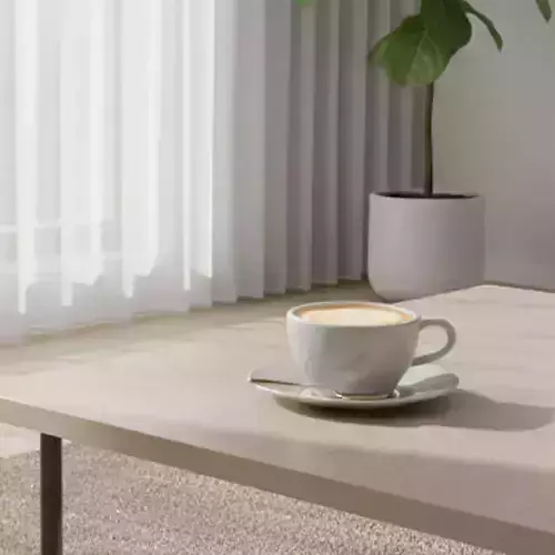 K PBR Realistic Coffee Cup Saucer - ArchViz Interior Prop