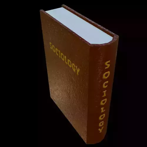 Sociology Hardcover Book Embossed Academic Textbook Asset