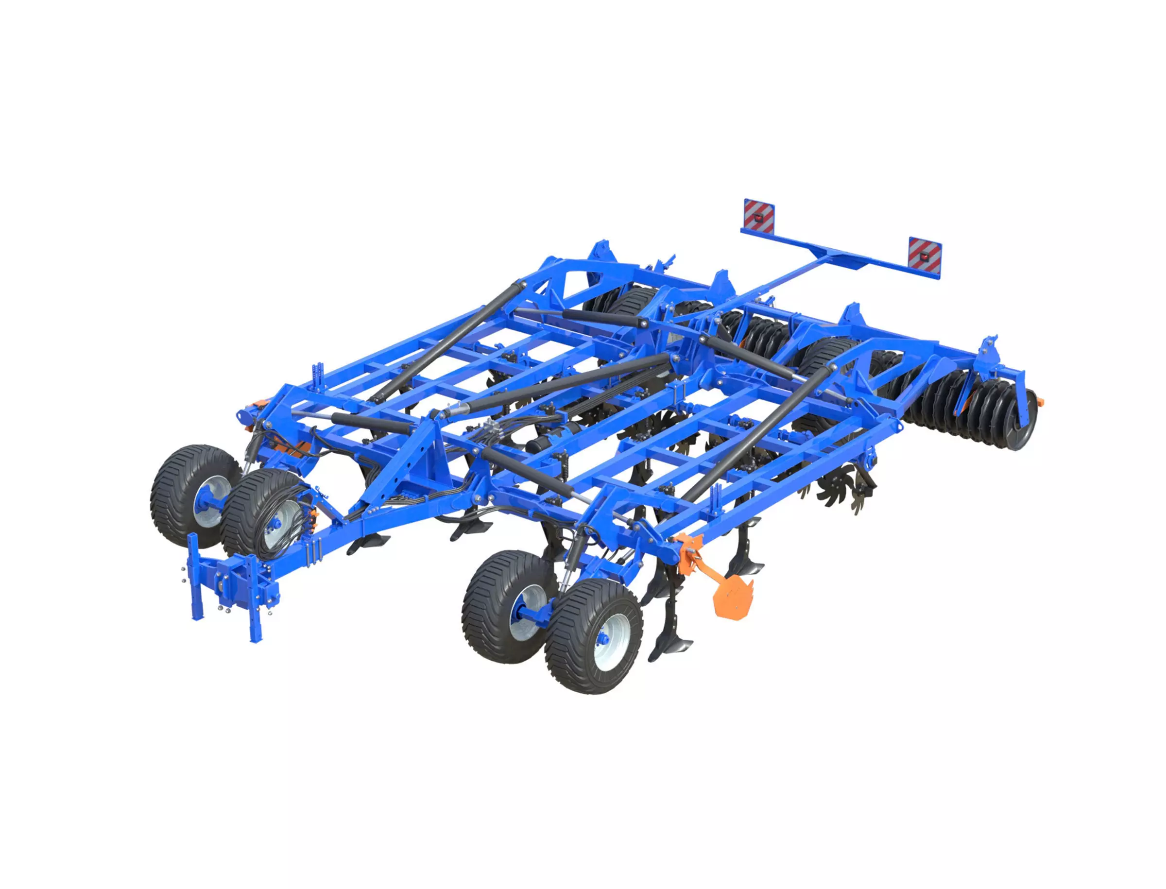 Soil Cultivator Low-poly 3D model