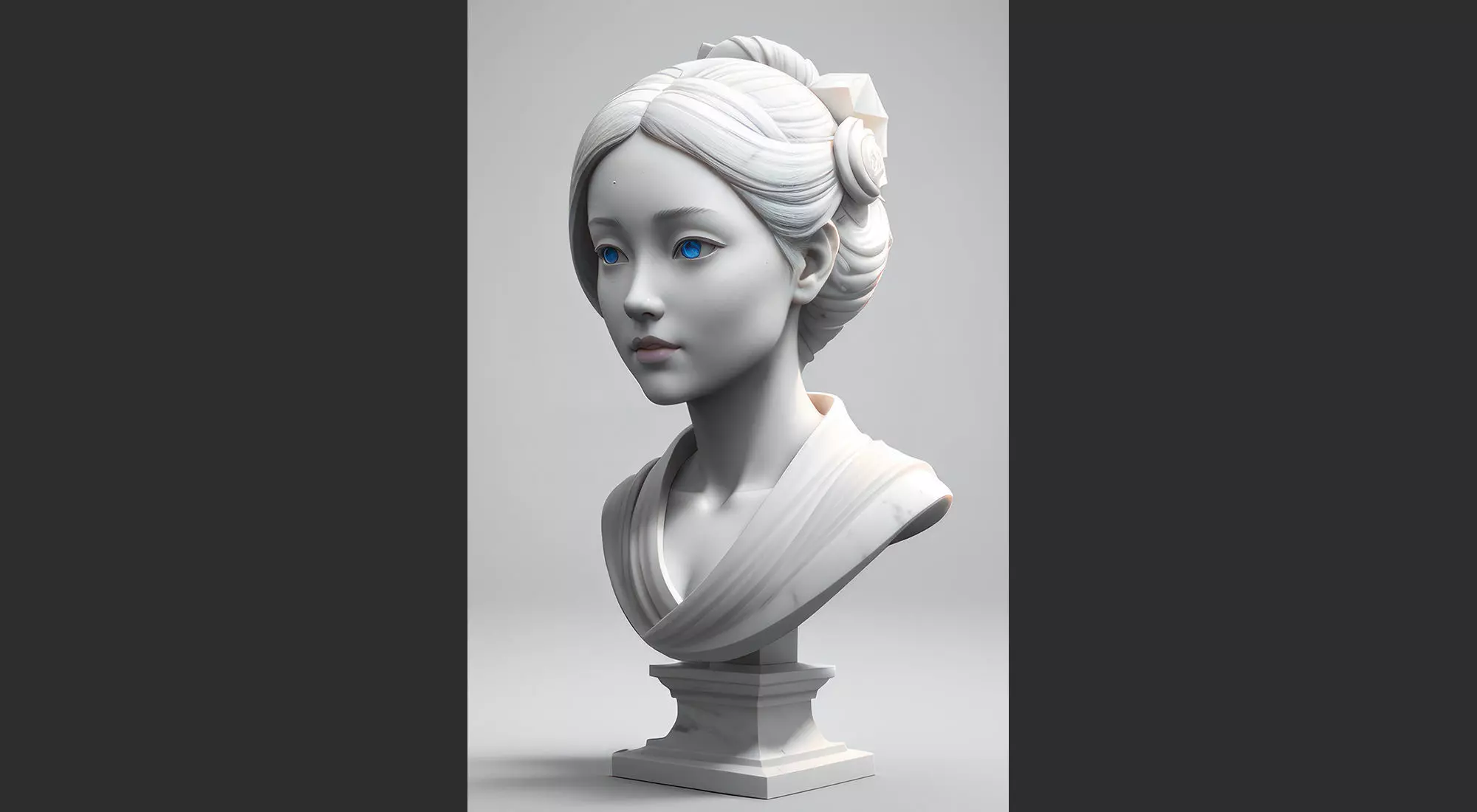 Digital sculpt Fantasy princess Bust Femalecharacter 2479 3D print model
