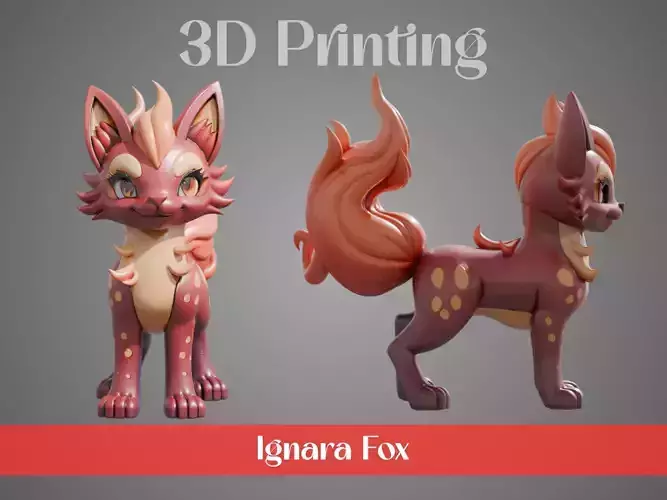 Stylized Flame Fox - Ignara