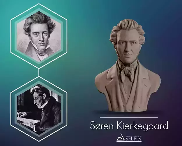 Soren Kierkegaard Bust Sculpture 